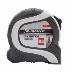 Рулетка Extra Wide,8 м x 27 мм,двухкомпонентный корпус,Pro Matrix