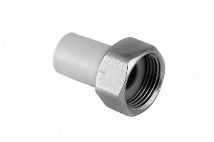 Патрубок с гайкой  25х3/4", пластик