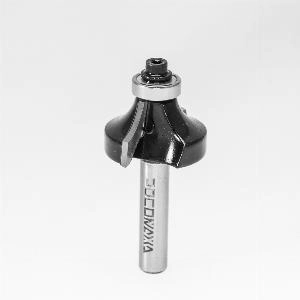 Фреза кромочная калевочная с нижним подшипником d8*D28*H12*R8 "РОСОМАХА" серия 1017