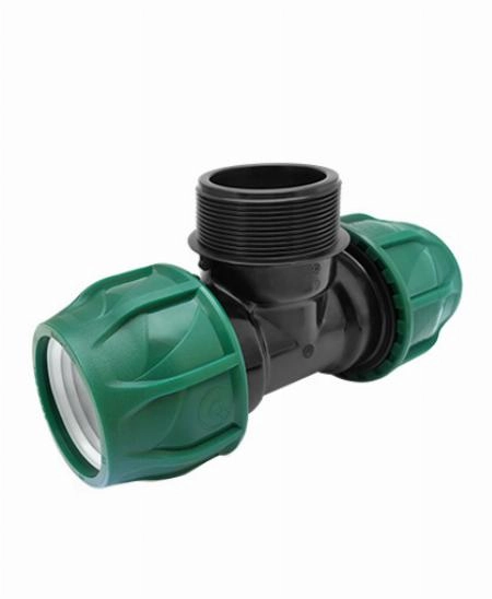 PN10 Тройник компрессионный НР 50х1 1/2"